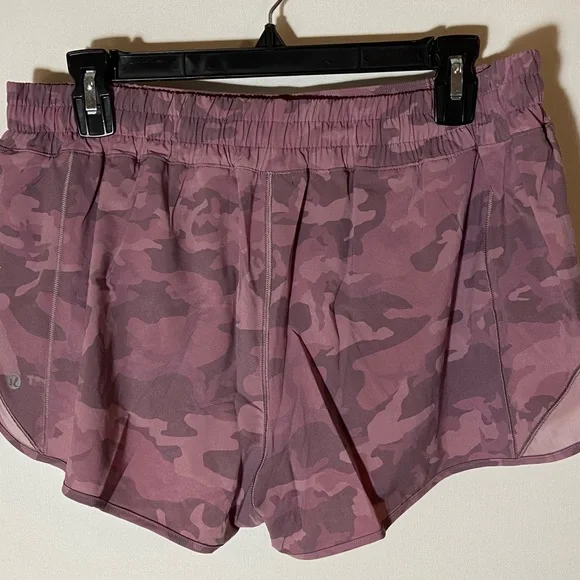 EUC lululemon athletica Pink Camo Athletic Shorts - Picture 6 of 8